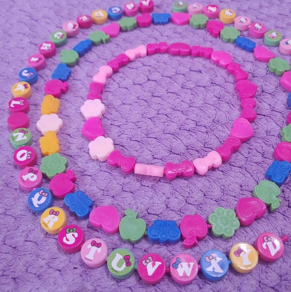 RARE Hello Kitty Alphabet Pop Beads 99 piece Set - Picture 3 of 9